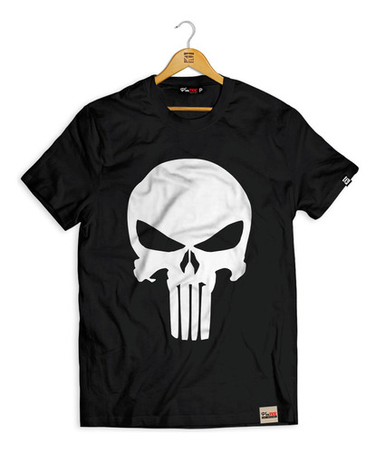 Camisetas Masculinas Justiceiro Skull Blusas Manga Curta