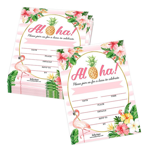 25 Luau Tiki Bbq, Hawaiian Pool Party Invitations, Girls Alo