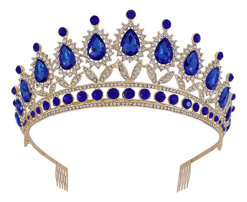 Corona De De Las Mujeres Con De La Boda Del Peine Azul