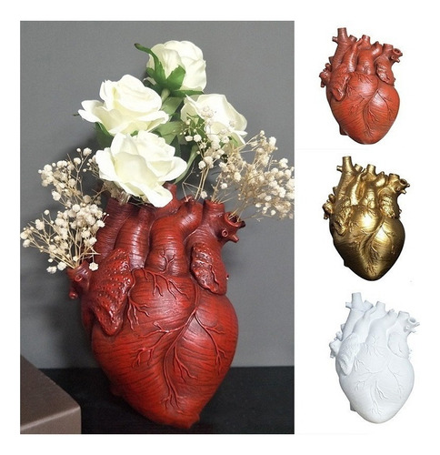 / Maceta Creativa En Forma De Corazón Jarrón De Resina