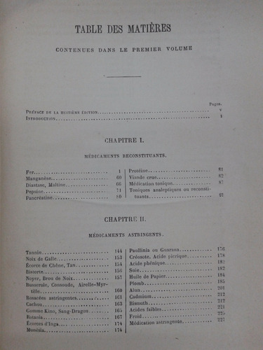 Imagen 3 de 9 de Traite De Therapeutique Et De Matiere Medicale 1887 2 Tomos