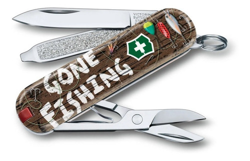 Imagen 2 de 4 de Navaja Classic Gone Fishing 58mm Pescador Victorinox