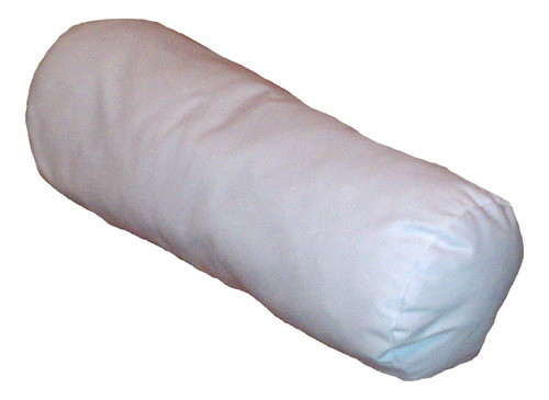 Almohada Cilíndrica 23x89 Centímetros Forma Decorativa Blanco