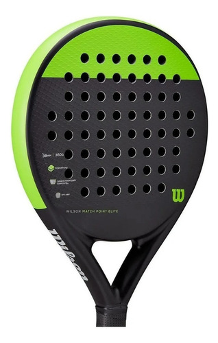 Pala De Pádel Match Point Elite Wilson Color Negro/Verde