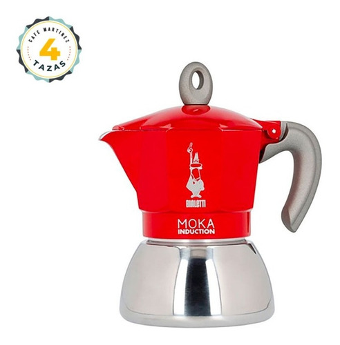 Cafetera Italiana Bialetti Induction Moka 4 Pocillos