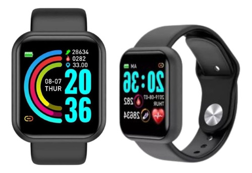 Smartwatch Reloj Inteligente D20 Combo X2 Unidades En Negro!