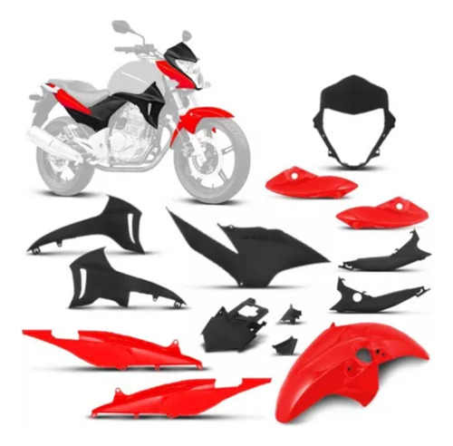 Kit Carenagem Completa Rabeta Aba Tanque Tampa Honda Cb300 R