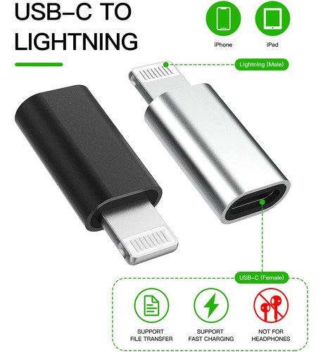 Adaptador Usb Tipo C Para Lightning Compatible Con iPhone