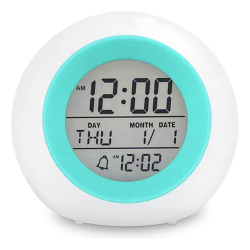 Reloj Despertador Digital Niños, Luz Nocturna De 7 Col...