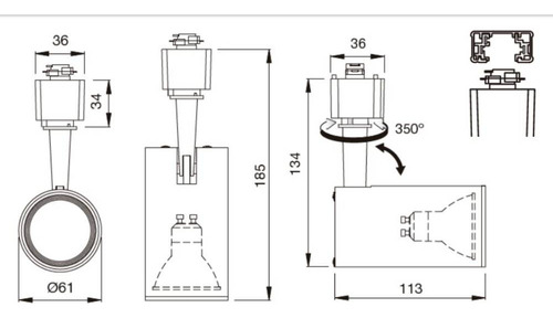 Ledvance Tracklight Par16 Sn Gu10 11w Blanco