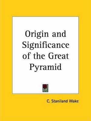 Libro Origin And Significance Of The Great Pyramid (1882)...