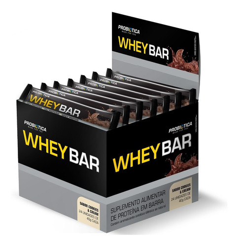 Whey Bar - 24 Un. Probiótica - Barra De Proteina 