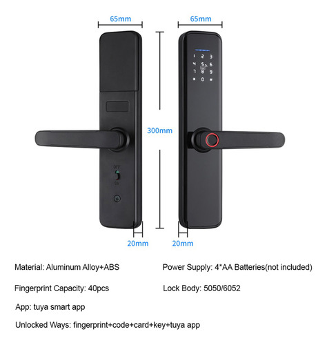 Puerta Compatible Con Cerradura Inteligente Con Manija De La