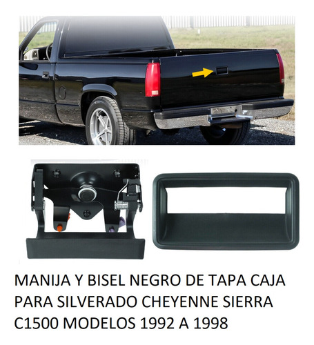 Manija Tapa Caja Y Bisel Gmc Sierra 92 93 94 95 96 1997 1998