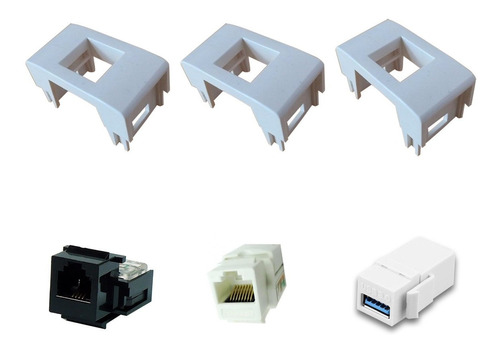 Bloco Adapt. + Conectores Rj11, Usb E Rj45 Tipo Emenda Qtmov