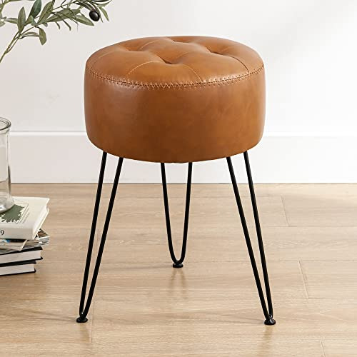 Lue Bona Small Vanity Stool Chair For Makeup Room Brown Sto