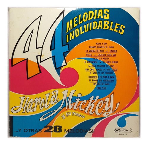 Vinilo Lp - Harold Mickey - 44 Melodias Inolvidables