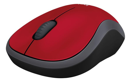 Ratón Óptico Inalámbrico Logitech M185 De 24 Ghz, Rojo