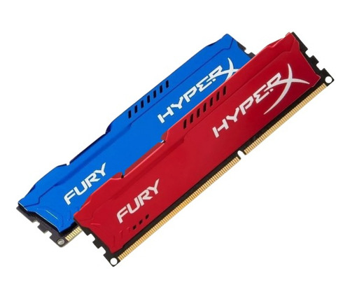 Memoria Ram Fury Ddr3 16gb (2x8gb) 12800-1600 Mhz Azul-roja