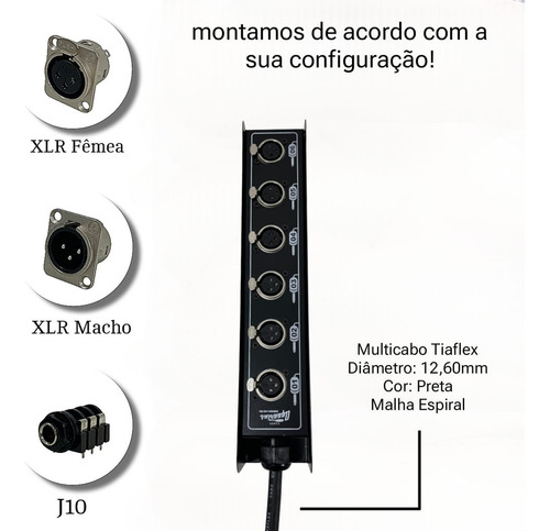 Multicabo Com Medusa 6 Vias Cabos Aquarius - 20 Metros