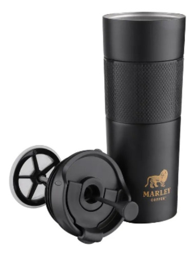 Travel French Press 450 Ml Marley Coffee Color Negro