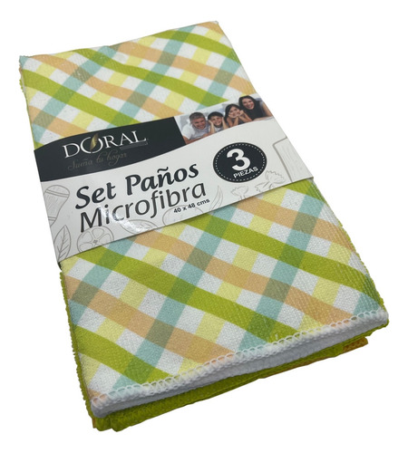 Set 3 Paños De Cocina Microfibra 40 X 48 Cm.