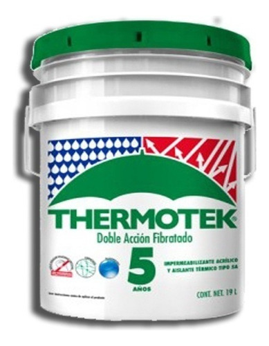 Impermeabilizante Thermotek 19 Lts 5 Años