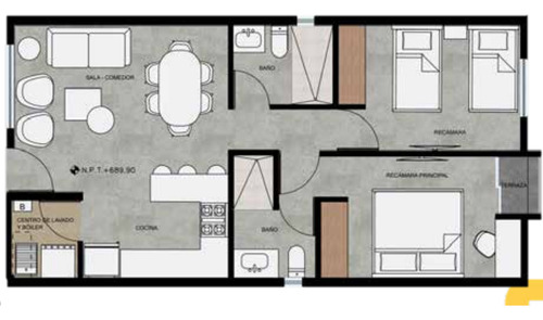 Departamento En Venta En San Gregorio En Santa Catarina