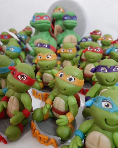 Souvenir Tortugas Ninja Porcelana Fria X10u