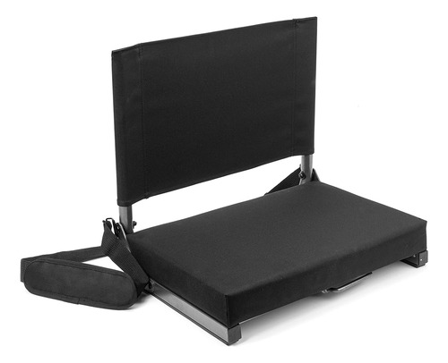 Cascade Mountain Tech Deluxe Stadium Seat, Talla Única, Negr