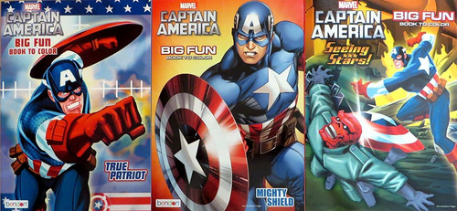 Marvel Capitán América Big Diversión Libro Para Color  Ver E