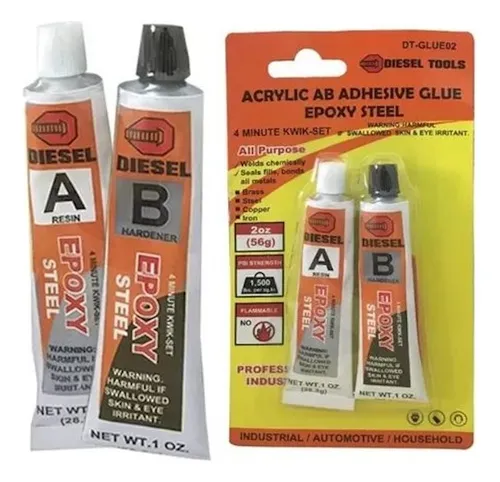 comprar Pega Epoxy Epóxica A+b Acero Plástico Secado Rápido 56gr