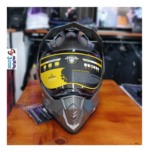 Jm Nuñez Casco Turismo Mx Trail Punto Extremo 632 Dakar Gris Brillo Lisa Xl(61-62 Cm)
