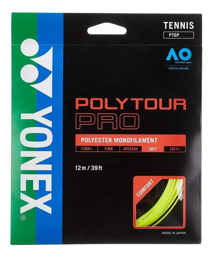 Cuerda Para Raqueta De Tenis Yonex Polytour Pro 125 Yellow