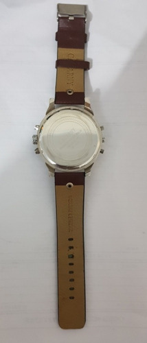 Relogio Grand Data Hora Inox Pulseira Imita Couro Ler Anunci