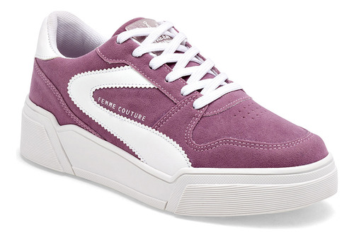 Tenis Plataforma Mujer Clasben Rosa 124-665