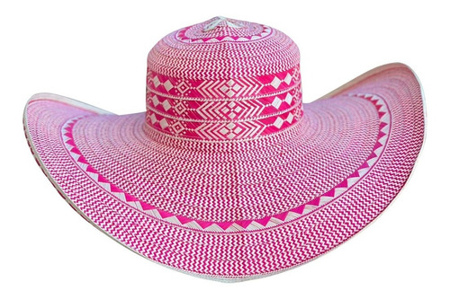 Sombrero 23 Fibras Extrafino Fucsia Original A Mano