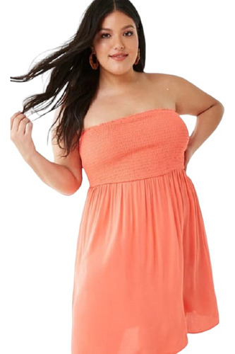 Vestido Strapless Forever 21 Plus Nuevo Con Etiqueta! 677