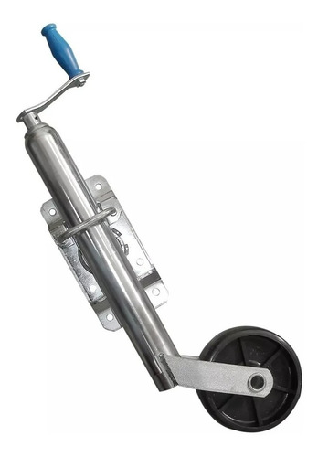 Imagen 1 de 4 de Rueda Timonera Plastico, Rebatible Y Regulable Para Trailer.