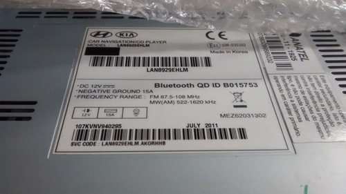 Imagem 3 de 5 de Radio Mp3 Disqueteira Original Hyundai Ix35 961702s340tan