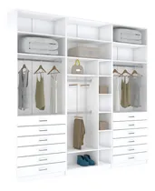 Comprar Guarda-roupa Mundi Móveis Closet M550.b Cor Branco De Mdf Sem Portas