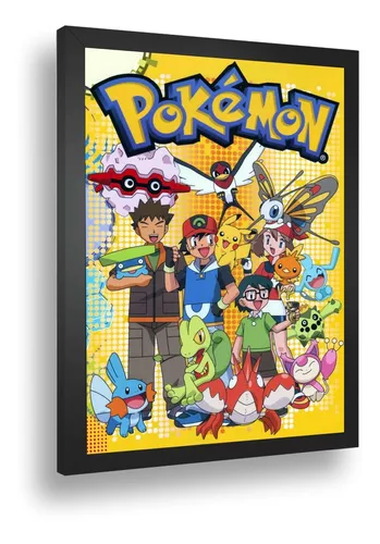 Pokemon - Pikachu Poster Emoldurado, Quadro em