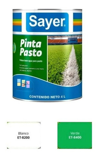 Base Agua Para Pasto / Césped Pintur (no Daña) Colores 4l