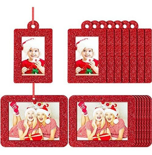 Blululu 36 Piezas Navidad Rojo Marco Ornamentos Mqhyh