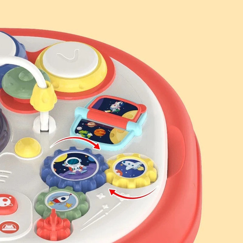Mesa Didactica Huanger Musical Luz Almacenar 4 En 1 Full