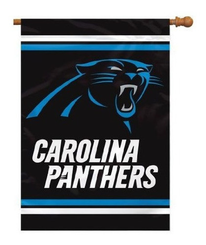Nfl Carolina Panthers 2 Caras Bandera De La Casa, 28 X 40