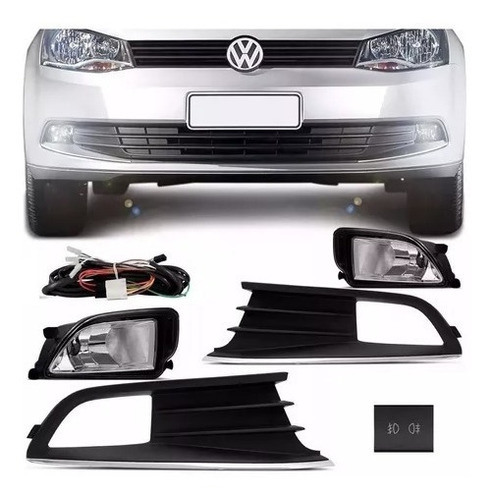 Kit Farol De Milha Gol G6 2012 2013 2014 Botão Mod Original