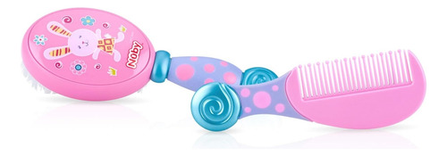 Set Cepillo Y Peine Nuby Verde Y Rosa