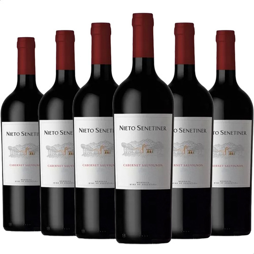 Vino Tinto Nieto Senetiner Cabernet Sauv X6 Unid - 01mercado