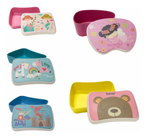 Recipiente Infantil Para Lunch, Contenedor Para Niños Color Oso